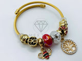 Pulsera de Lujo - 105854 - Pulsera PDR Abeja y Arbol de la Vida Oro Laminado 18K