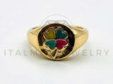 Anillo de Dama - 105566 - Diseño Trebol 4 Hojas Colores Oro Laminado 18K