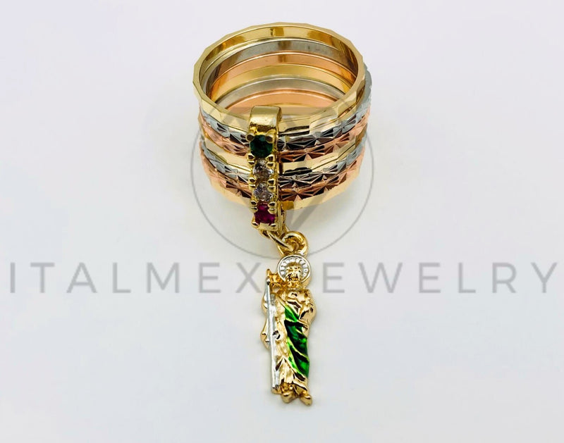 Anillo de Dama - 105593 - Anillo Semanario San Judas Color Oro Laminado 18K