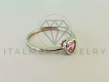 Anillo de Plata - 105418 - Anillo Corazon Circonia Rosa Plata .925