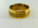 Anillo de Lujo - 105449 - Argolla Grecas Bitono 8mm Oro Laminado 18K