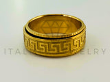 Anillo de Lujo - 105448 - Argolla Grecas Giratoria 8mm Oro Laminado 18K