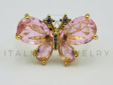 Anillo de Dama - 105581 - Anillo Mariposa Circonia Rosa Oro Laminado 18K