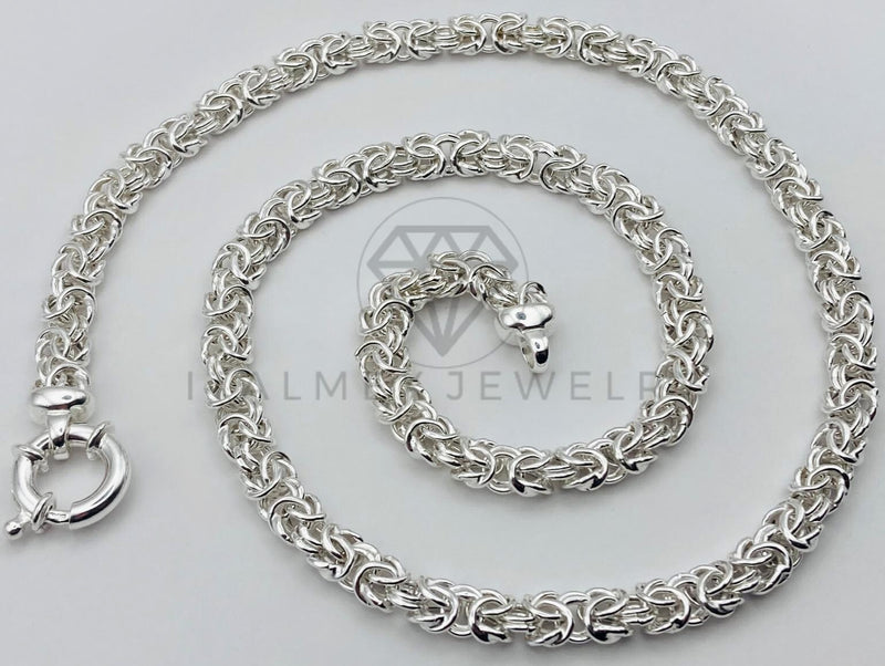 Cadena Clásica - 105489 - Estilo Bizantino 6.5mm/20" Plata .925