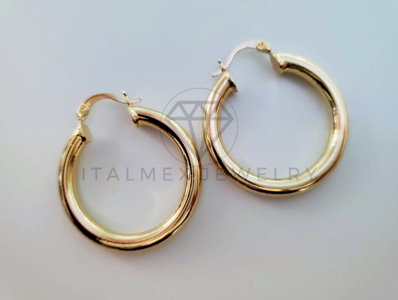 Arete Elegante - 100285 - Estilo Canasta Virgen Oro Laminado 18K – ItalMex  Jewelry