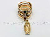 Anillo de Dama - 105595 - Anillo Semanario Virgen Guadalupe Oro Laminado 18K