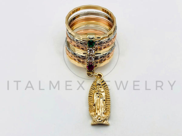 Anillo de Dama - 105595 - Anillo Semanario Virgen Guadalupe Oro Laminado 18K