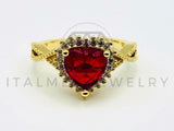 Anillo de Dama - 105579 - Anillo Corazon Circonia Rosa Oro Laminado 18K