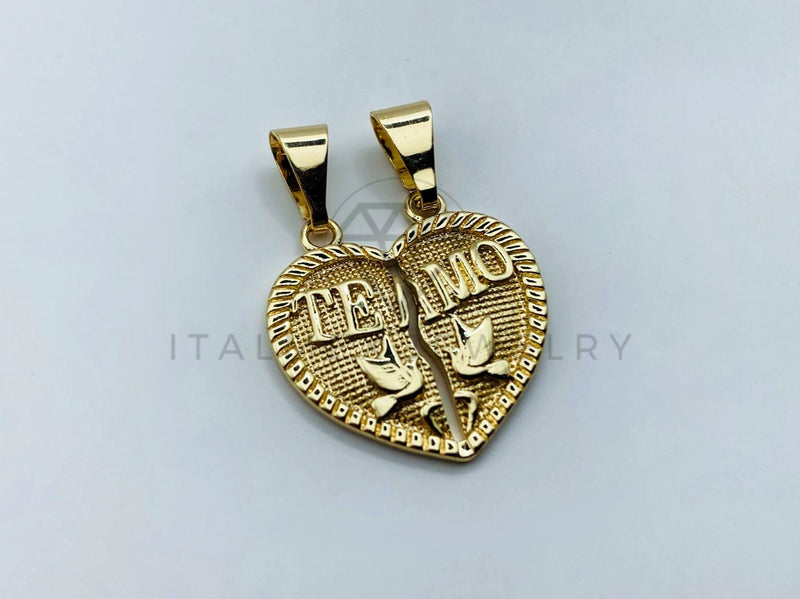 Dije de Lujo - 105734 - Dije Corazon Te Amo Oro Laminado 18K