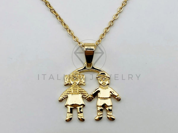 Collar Elegante - 105518 - Collar Niño y Niña 20 Pulgadas Oro Laminado 18K