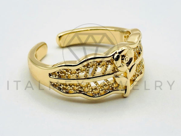 Anillo de Dama - 105574 - Anillo Rosa Dorado Oro Laminado 18K