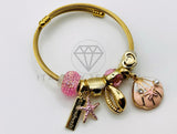 Pulsera de Lujo - 105649 - Pulsera PDR Concha y Estrella Rosa Oro Laminado 18K