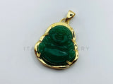 Dije de Lujo - 105722 - Dije Buddha Jade Verde Oro Laminado 18K