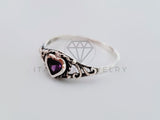 Anillo de Dama - 105138 - Graduacion Corazon Morado - Plata .925