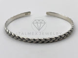 Pulsera de Lujo - 105462 - Aro Ajustable Tejido Diseñador Plata .925