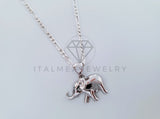 Dije No Religioso - 104831 - Dije Elefante Liso Chico - Plata .925