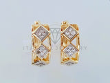 Arete de Lujo - 104885 - Arracada Clasica Circonia Clara - Oro Laminado 18K