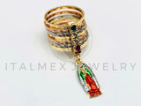 Anillo de Dama - 105592 - Anillo Semanario Virgen Guadalupe Oro Laminado 18K