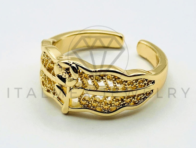 Anillo de Dama - 105574 - Anillo Rosa Dorado Oro Laminado 18K