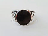 Anillo de Caballero - 104981 - Anillo Caballero Onix Negro Plata .925