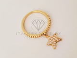 Anillo de Dama - 105378 - Anillo Estrella de Mar y Circonia Clara Oro Laminado 18K