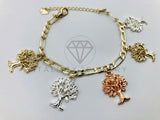 Pulsera de Lujo - 105804 - Pulsera Charms Arbol de la Vida Oro Laminado 18K