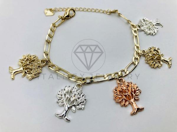 Pulsera de Lujo - 105804 - Pulsera Charms Arbol de la Vida Oro Laminado 18K