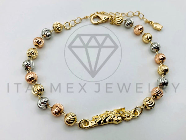 Pulsera de Lujo - 105629 - Misterio Dije San Judas Oro Laminado 18K