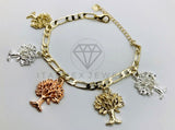 Pulsera de Lujo - 105804 - Pulsera Charms Arbol de la Vida Oro Laminado 18K