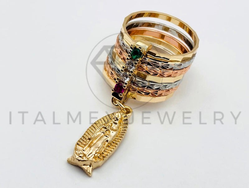 Anillo de Dama - 105595 - Anillo Semanario Virgen Guadalupe Oro Laminado 18K