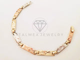 Pulsera de Lujo - 105283 - Pulsera Eslabon Estrella Florentino Oro Laminado 18K