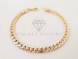 Pulsera de Lujo - 105285 - Pulsera Tejido Italiano 6mm - Oro Laminado 18K