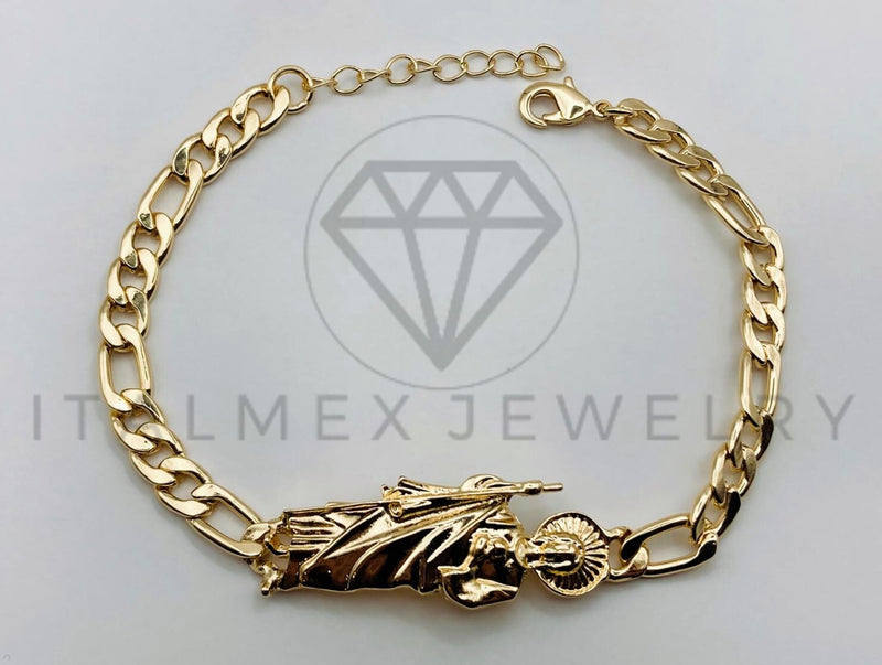 Pulsera de Lujo - 105631 - Esclava Dije San Judas Oro Laminado 18K