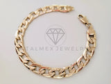 Pulsera de Lujo - 105304 - Pulsera Cubana Miami 8mm - Oro Laminado 18K