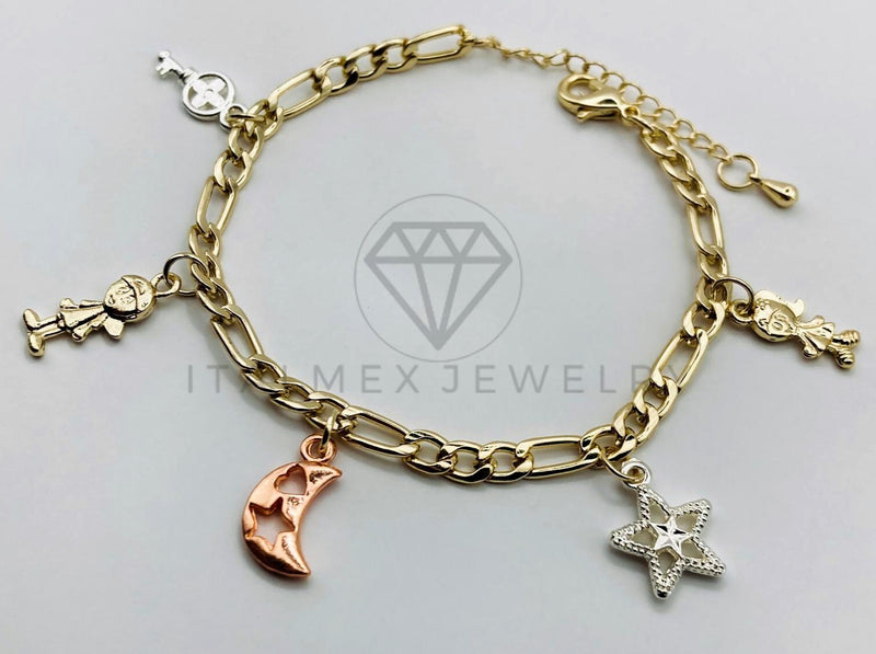 Pulsera de Lujo - 105810 - Pulsera Charms Dulces Sueños Oro Laminado 18K