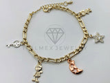 Pulsera de Lujo - 105810 - Pulsera Charms Dulces Sueños Oro Laminado 18K