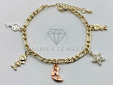 Pulsera de Lujo - 105810 - Pulsera Charms Dulces Sueños Oro Laminado 18K