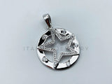 Dije Elegante - 105894 - Diseño Estrella Bisel Circonia Clara Plata .925