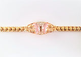 Pulsera Elegante - 103499 - Esclava de Mariposa CZ Rosa Oro Laminado 18K