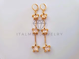 Arete de Lujo - 104617 - Arete Estrellas CZ Clara Oro Laminado 18K