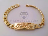 Pulsera Elegante - 104484 - Esclava Placa San Judas Oro Laminado 18K