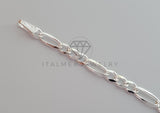 Pulsera de Lujo - 104450 - Pulsera Figaro 2mm - Plata .925