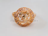 Anillo Dama de Lujo - 104588 - Diseño Escorpio CZ Clara Oro Laminado 18K