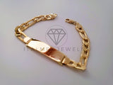 Pulsera Elegante - 104492 - Esclava Placa Lisa 7mm x 8 Pulgadas Oro Laminado 18K