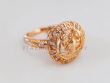 Anillo Dama de Lujo - 104588 - Diseño Escorpio CZ Clara Oro Laminado 18K