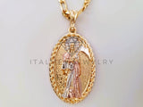 Dije Elegante - 104607 - Medalla Santa Muerte Oro Laminado 18K