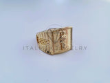 Anillo Caballero de Lujo - 104548 - Diseño Clasico San Judas Oro Laminado 18K