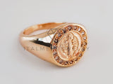 Anillo de Lujo - 104589 - Diseño San Benito CZ Clara Oro Laminado 18K