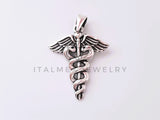 Dije Elegante - 104675 - Diseño Medico Enfermería Plata Fina .925