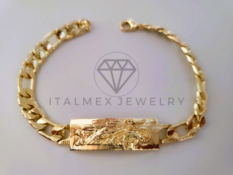 Pulsera Elegante - 104484 - Esclava Placa San Judas Oro Laminado 18K